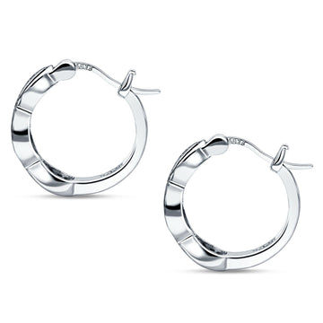 Twisted Infinity Huggie Hoop Earrings Simulated Green Emerald 925 Sterling Silver Wholesale